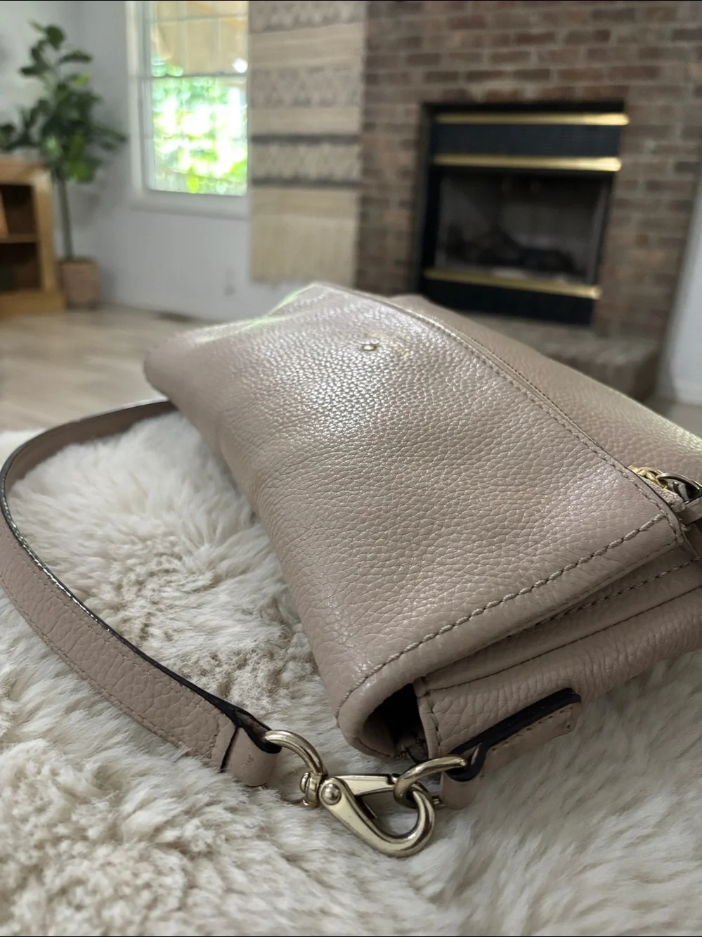 Kate Spade Leila Mini Crossbody Pebbled Leather Fold-Over‎ Crossbody Bag